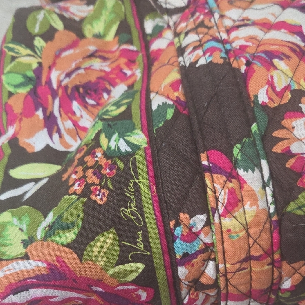 Vera Bradley Floral Brown Travel Bag - Picture 7 of 16